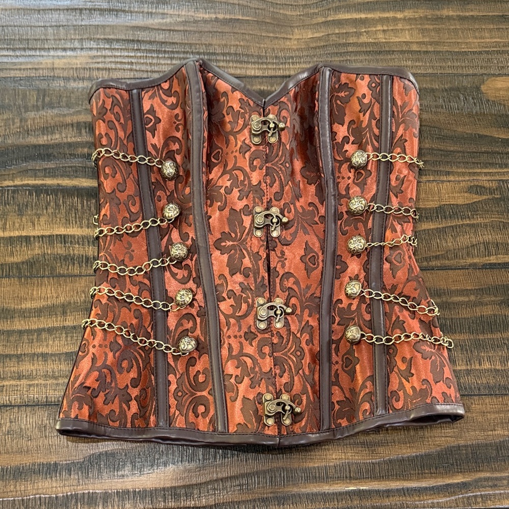Brown Corset with Chain Details - Picture 9 of 13